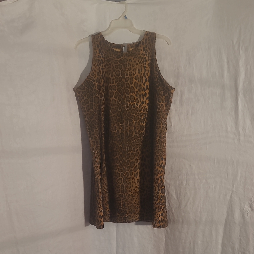 Leopard Print Sleeveless Dress
